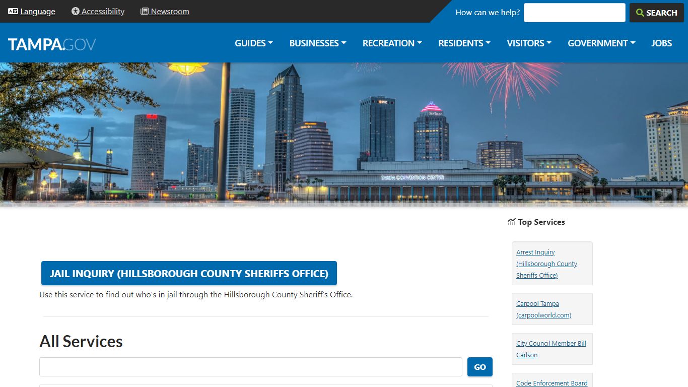 Jail Inquiry (Hillsborough County Sheriffs Office) | City of Tampa